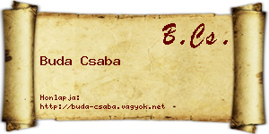 Buda Csaba névjegykártya